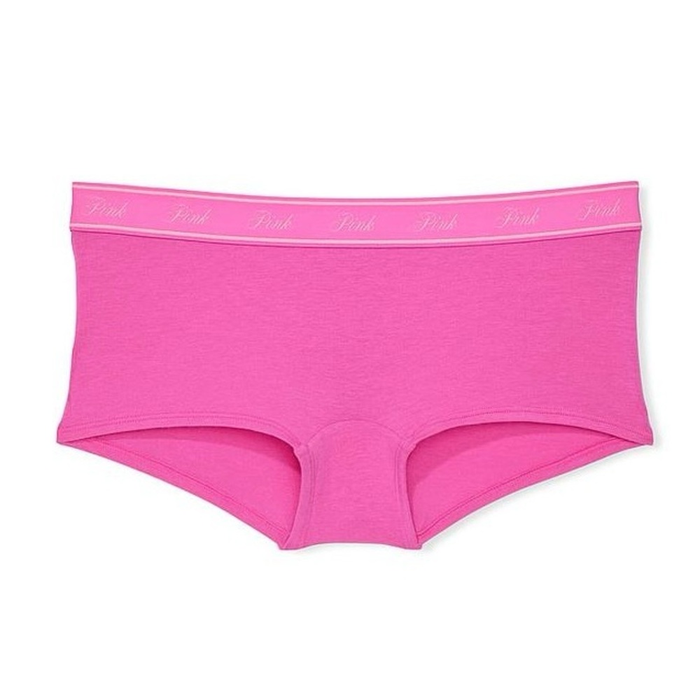 Victoria’s Secret PINK
LOGO COTTON SHINE BOYSHORT PANTY, Size XL